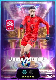 Jamal Musiala eFootball 2026 player card, 85 OVR AMF