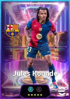 Jules Koundé eFootball 2026 player card, 84 OVR RB