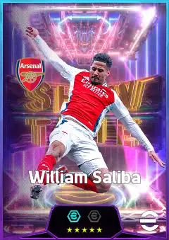 William Saliba eFootball 2026 player card, 85 OVR CB