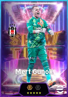 Mert Günok eFootball 2026 player card, 81 OVR GK