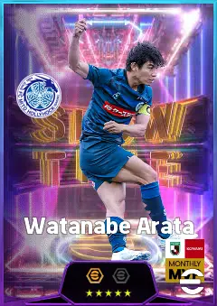 Watanabe Arata eFootball 2026 player card, 78 OVR CF