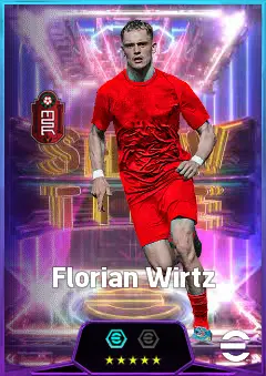 Florian Wirtz eFootball 2026 player card, 85 OVR AMF