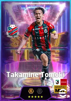 Takamine Tomoki eFootball 2026 player card, 80 OVR RB