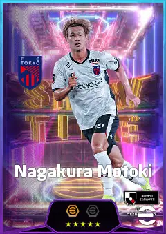 Nagakura Motoki eFootball 2026 player card, 78 OVR CF