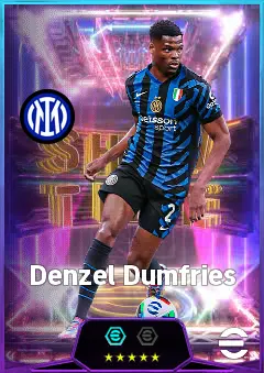 Denzel Dumfries eFootball 2026 player card, 84 OVR RMF