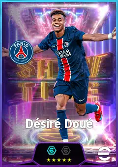 Désiré Doué eFootball 2026 player card, 84 OVR SS