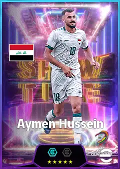 Aymen Hussein eFootball 2026 player card, 82 OVR CF