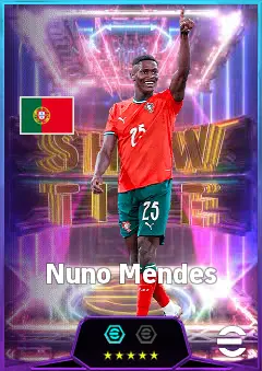 Nuno Mendes eFootball 2026 player card, 84 OVR LB