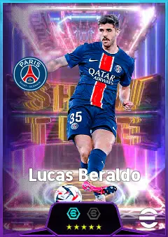 Lucas Beraldo eFootball 2026 player card, 82 OVR CB