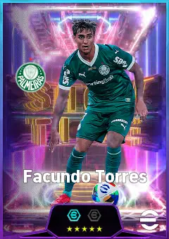 Facundo Torres eFootball 2026 player card, 81 OVR RWF