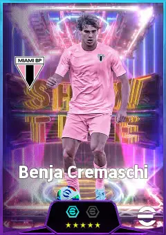 Benja Cremaschi eFootball 2026 player card, 81 OVR CMF