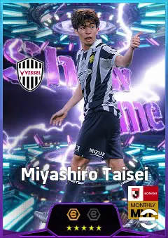 Miyashiro Taisei eFootball 2026 player card, 81 OVR AMF