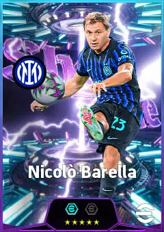 Nicolò Barella eFootball 2026 player card, 85 OVR DMF