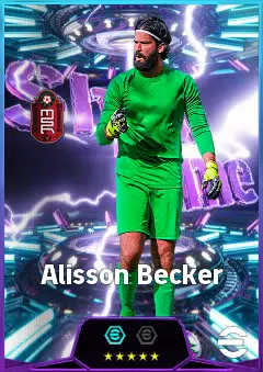 Alisson Becker eFootball 2026 player card, 84 OVR GK