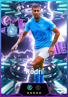 Rodri eFootball 2026 player card, 86 OVR CMF