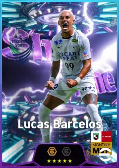 Lucas Barcelos eFootball 2026 player card, 78 OVR CF