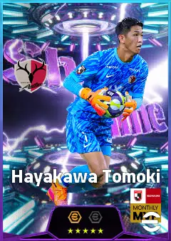 Hayakawa Tomoki eFootball 2026 player card, 80 OVR GK