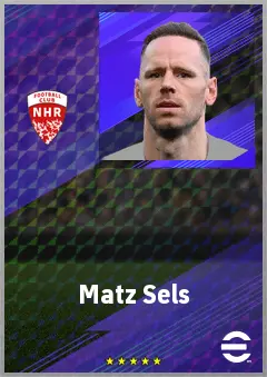 Matz Sels eFootball 2026 player card, 77 OVR GK