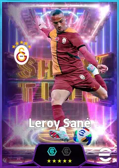 Leroy Sané eFootball 2026 player card, 84 OVR RWF