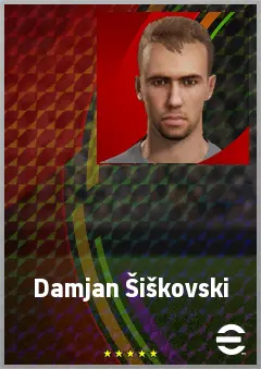 Damjan Šiškovski eFootball 2026 player card, 71 OVR GK