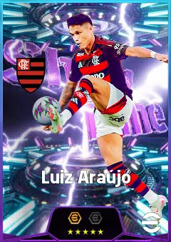 Luiz Araújo eFootball 2026 player card, 82 OVR RMF