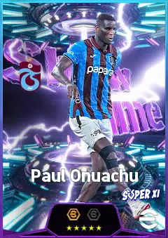 Paul Onuachu eFootball 2026 player card, 81 OVR CF