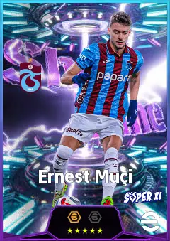Ernest Muçi eFootball 2026 player card, 81 OVR AMF
