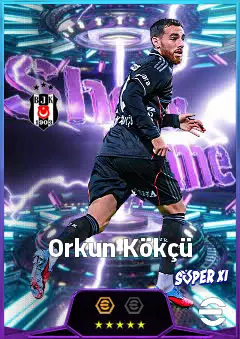 Orkun Kökçü eFootball 2026 player card, 83 OVR CMF
