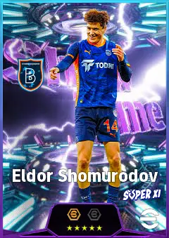 Eldor Shomurodov eFootball 2026 player card, 81 OVR AMF
