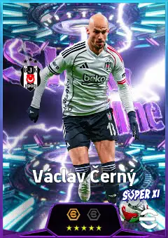 Václav Černý eFootball 2026 player card, 81 OVR AMF