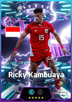 Ricky Kambuaya eFootball 2026 player card, 82 OVR AMF