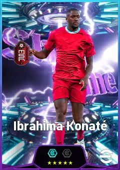 Ibrahima Konaté eFootball 2026 player card, 86 OVR CB