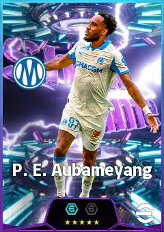 P. E. Aubameyang eFootball 2026 player card, 83 OVR CF