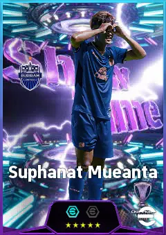 Suphanat Mueanta eFootball 2026 player card, 82 OVR LWF