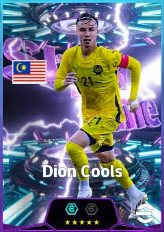 Dion Cools eFootball 2026 player card, 83 OVR RB