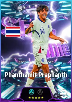 Phanthamit Praphanth eFootball 2026 player card, 82 OVR LWF