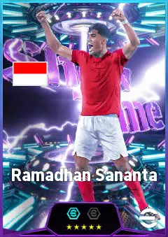 Ramadhan Sananta eFootball 2026 player card, 81 OVR CF