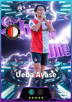 Ueda Ayase eFootball 2026 player card, 83 OVR CF