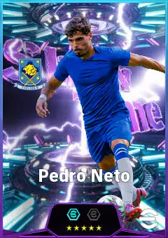 Pedro Neto eFootball 2026 player card, 85 OVR LMF