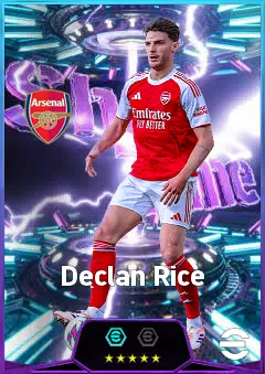 Declan Rice eFootball 2026 player card, 86 OVR CMF