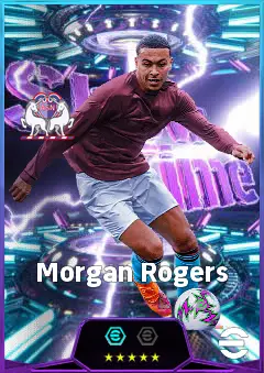 Morgan Rogers eFootball 2026 player card, 85 OVR AMF