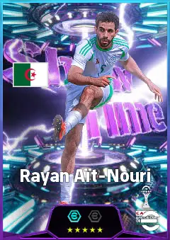 Rayan Aït-Nouri eFootball 2026 player card, 83 OVR LB