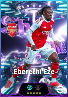 Eberechi Eze eFootball 2026 player card, 86 OVR AMF