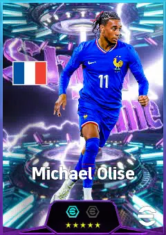 Michael Olise eFootball 2026 player card, 84 OVR RWF