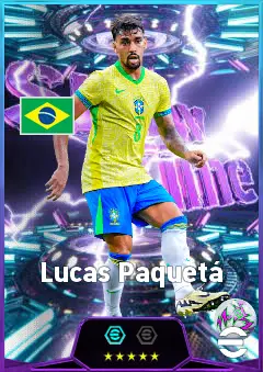 Lucas Paquetá eFootball 2026 player card, 83 OVR AMF