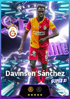 Davinson Sánchez eFootball 2026 player card, 82 OVR CB