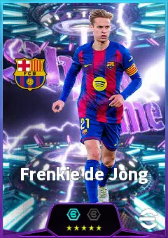 Frenkie de Jong eFootball 2026 player card, 86 OVR DMF