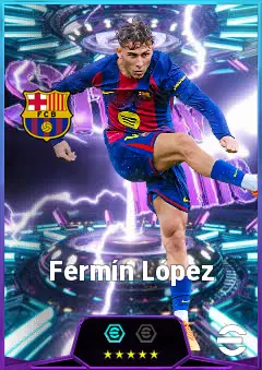 Fermín López eFootball 2026 player card, 84 OVR AMF