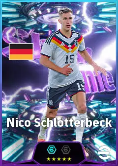 Nico Schlotterbeck eFootball 2026 player card, 83 OVR CB