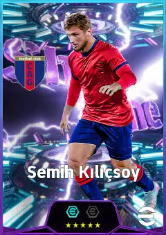 Semih Kılıçsoy eFootball 2026 player card, 85 OVR CF